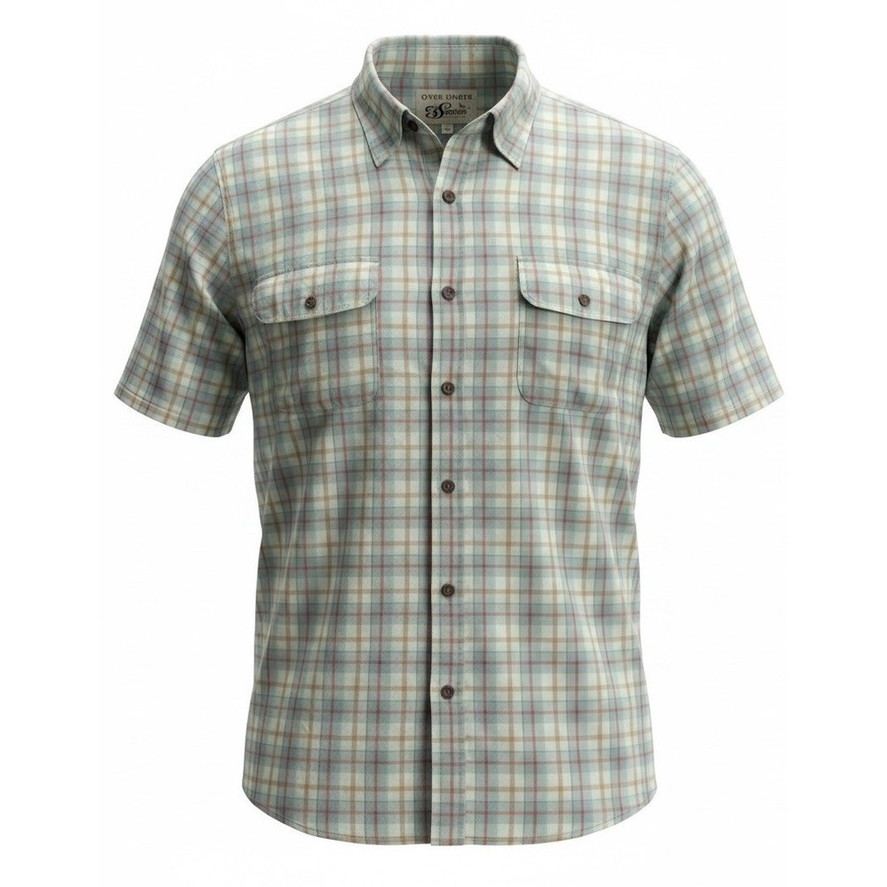 Over Under 3 Season Ultralight Shirt Mens 3XL Plaid Short Sleeve Fishing Hiking